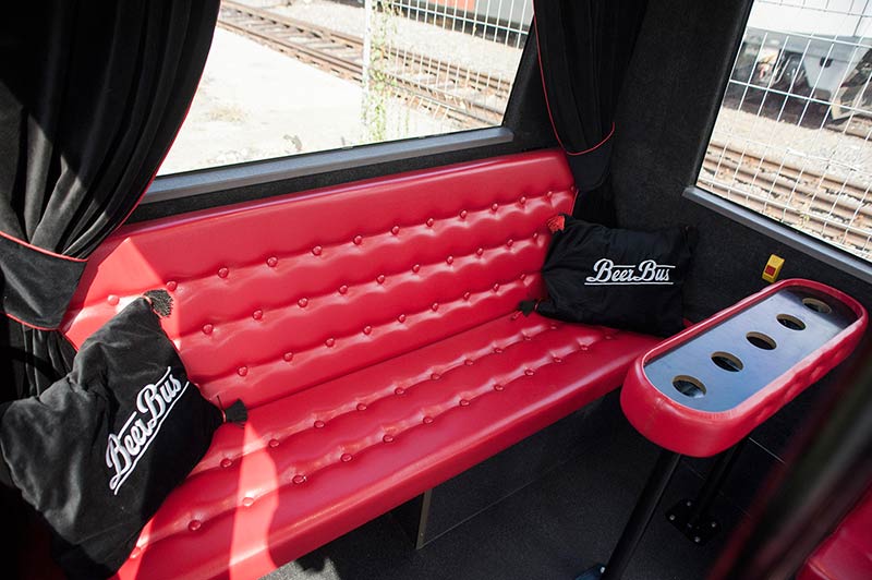 rear sitting with beer holder and comfy cushions